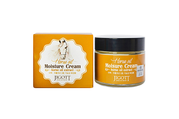 Jigott Крем увлажняющий с лошадиным маслом - Horse oil moisture cream, 70мл