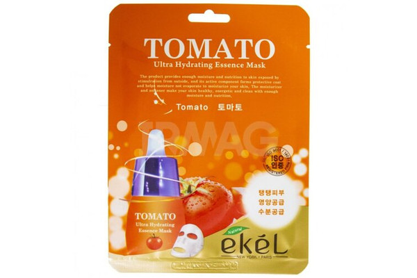Ekel Маска для лица тканевая с томатами - Essence mask tomato, 25г