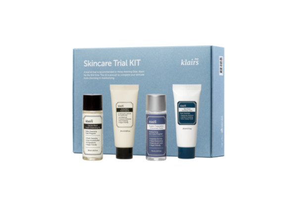 Dear, Klairs Набор для ухода за кожей лица очищение и увлажнение - Skincare trial kit, 4 предмета