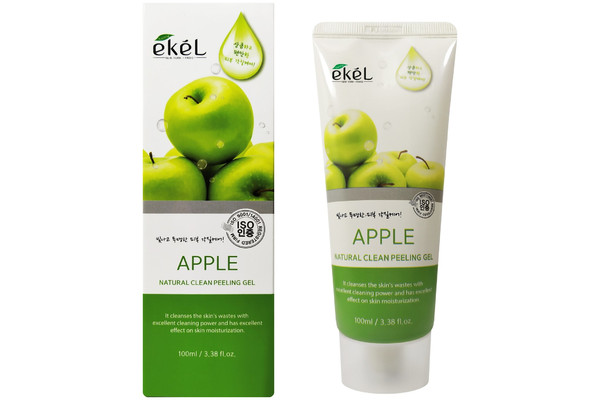 Ekel Пилинг-скатка с экстрактом яблока - Natural clean peeling gel apple, 100мл